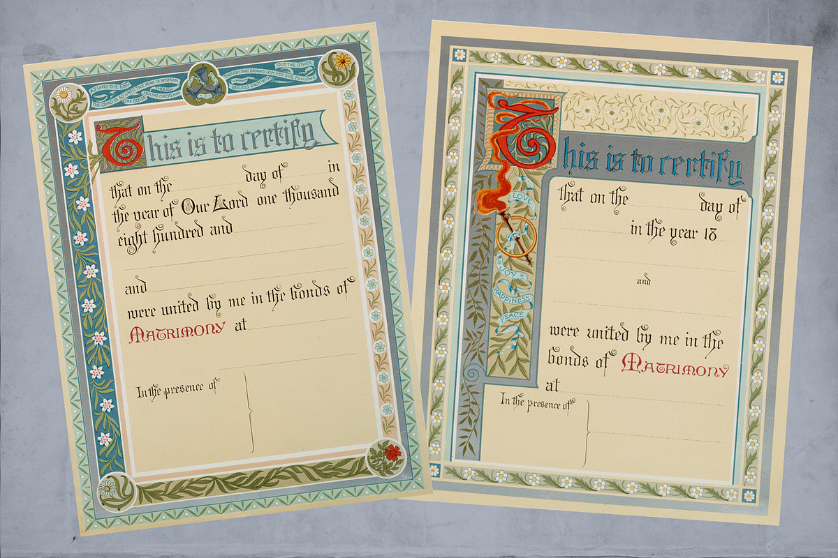 Antique Marriage Ephemera, a Texture Graphic by Blue Line Design (Photo 8 of 11)