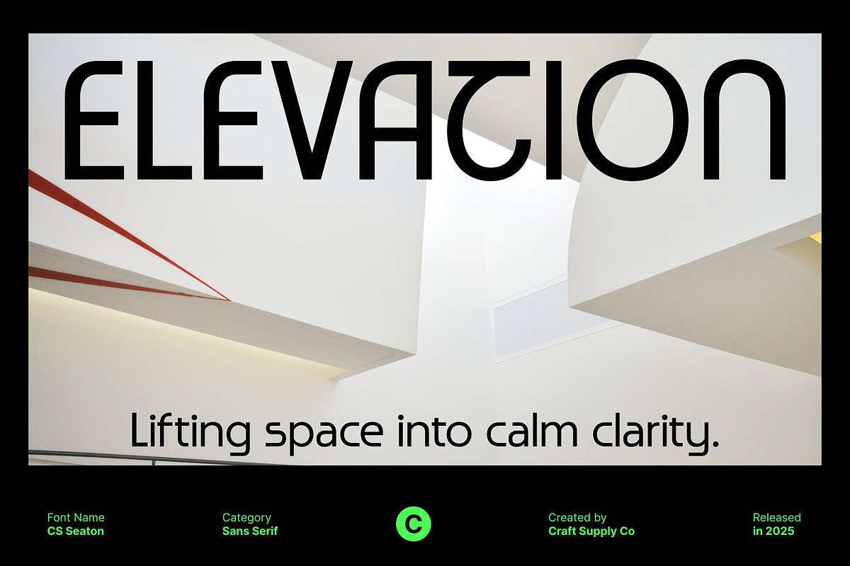 CS Seaton – Sans Serif Typeface, a Sans Serif Font by Craft Supply Co. (Photo 6 of 8)