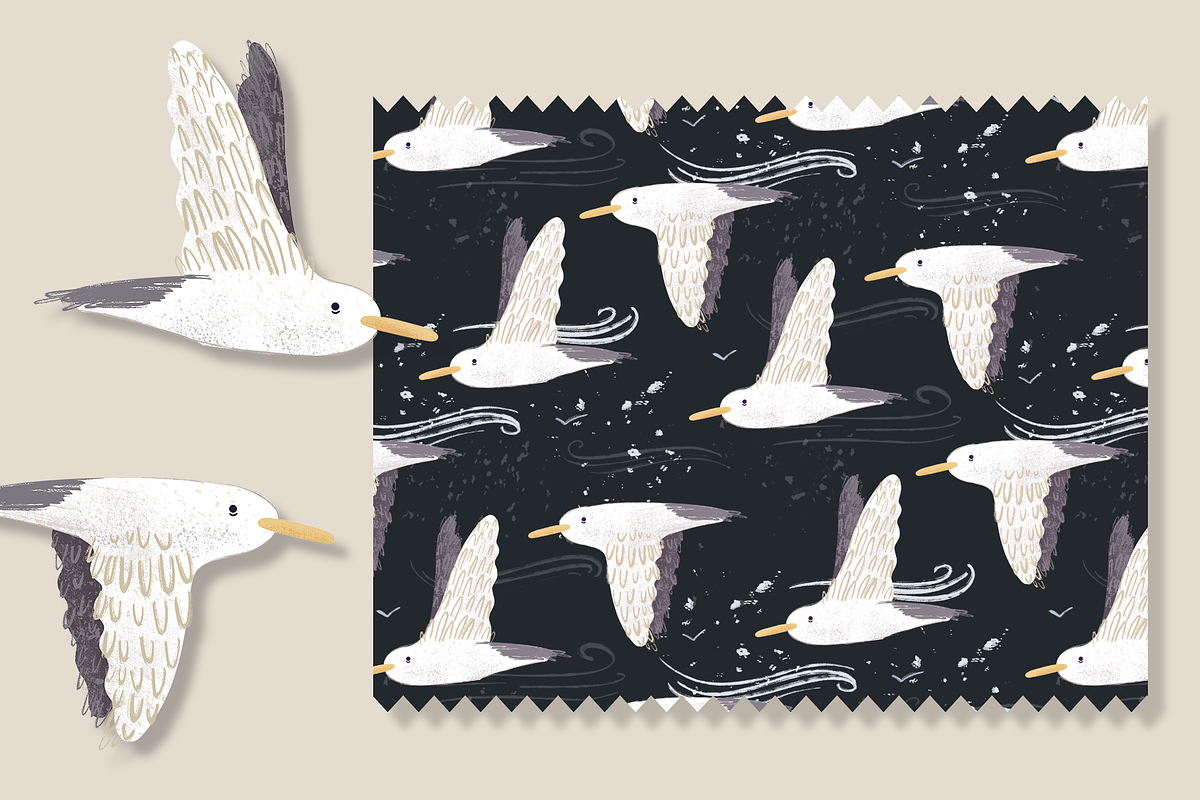 Seagull Pattern, a Pattern Graphic by Lady Bruniere Design (Photo 6 of 12)