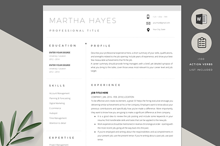 Word Resume & Cover Letter Template