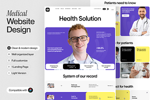 Medical Website Landing Page, a Templates & Theme by sajon.co