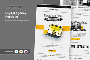 Digital Agency Portfolio Email News, a Landing Page Template by twinstd