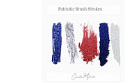 Patriotic Brush Strokes Clipart, a Seasonal Illustration by Creative Matrix82 (Thumbnail 2 of 5)