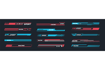 Racing car stripe decal. Dynamic, an Illustration by winwin.art