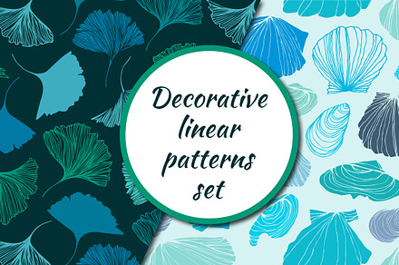 Linear seamless patterns set