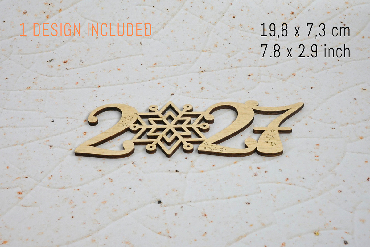 2027 Vector File for Laser Cutter., an Object Graphic by MaramadeLaser (Photo 2 of 5)