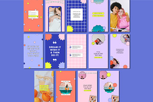 Retro Instagram Template Bundle