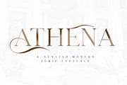 Athena - Stylish Modern Serif Font, a Serif Font by Medialoot (Thumbnail 1 of 7)