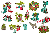 Christmas pack 155 elements, an Illustration by Anna Studio (Thumbnail 2 of 5)