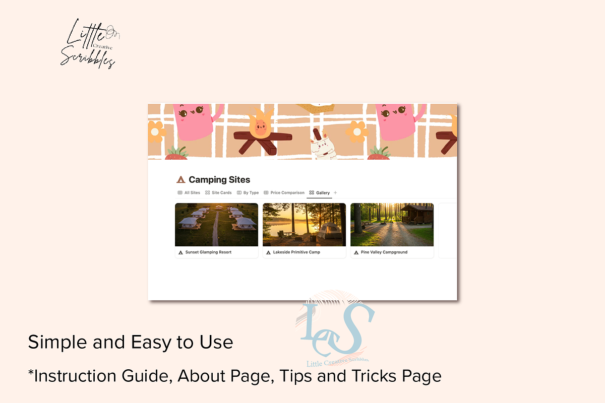 Digital Camping Journal & Organizer, a Websites & App Template by Little Creative Scribbles (Photo 6 of 8)