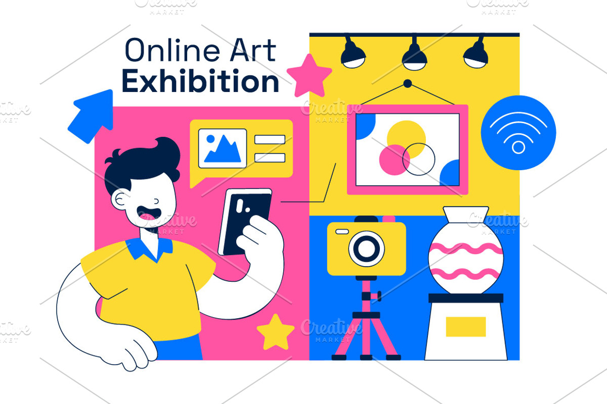 10 Online Art Exhibition Design, a Decorative Illustration by denayunebgt (Photo 4 of 4)