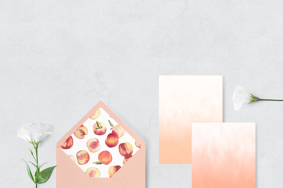 Peach ombre watercolor, a Texture Graphic by GraphicRain (Photo 4 of 4)