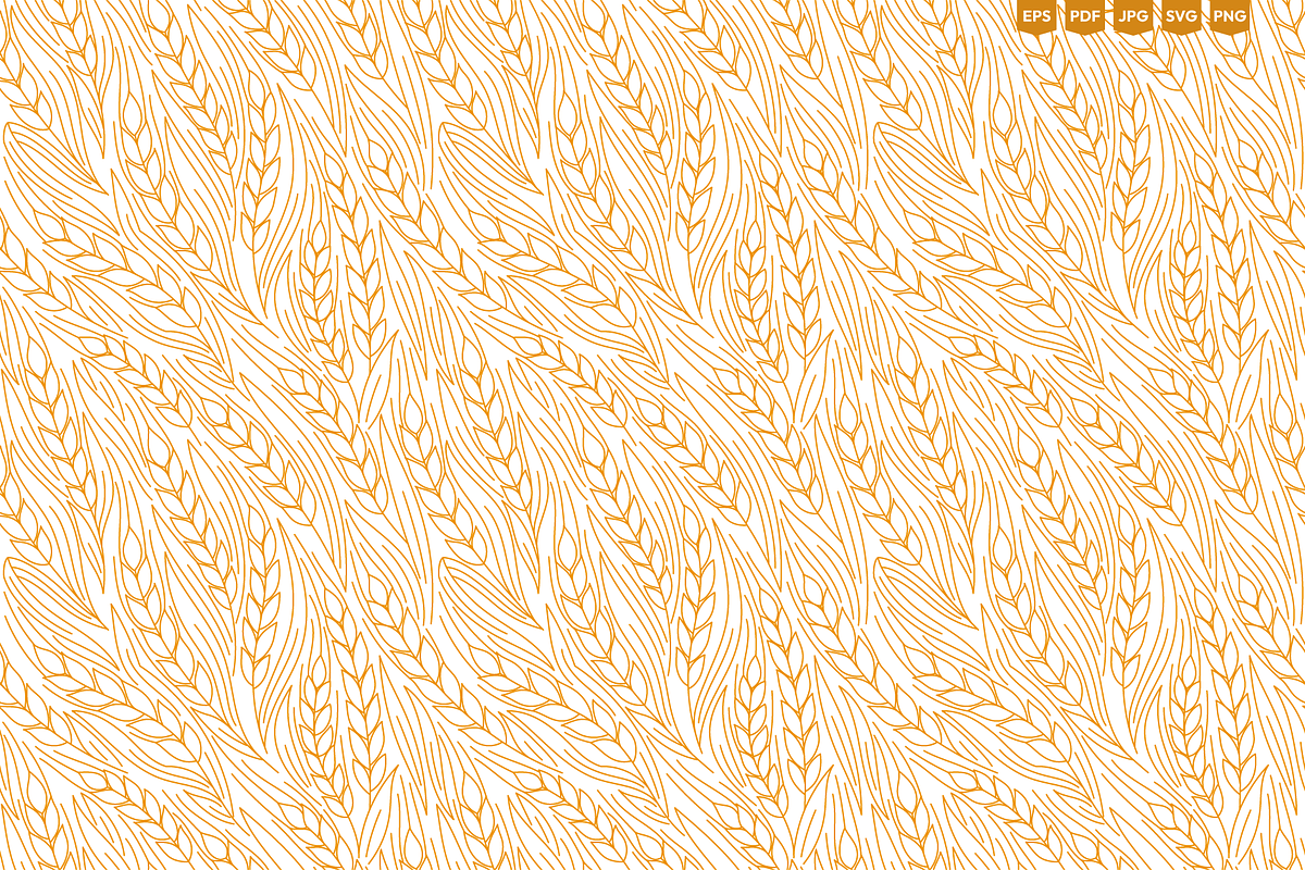 Wheat Pattern, Editable Vector Art, a Texture Illustration by Ilia Design