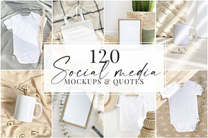 Social media mockups & quotes
