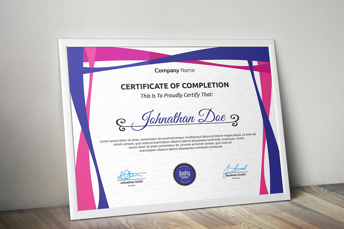 Certificate Word | PSD | AI, a Stationery Template by Curve Design (Photo 5 of 6)