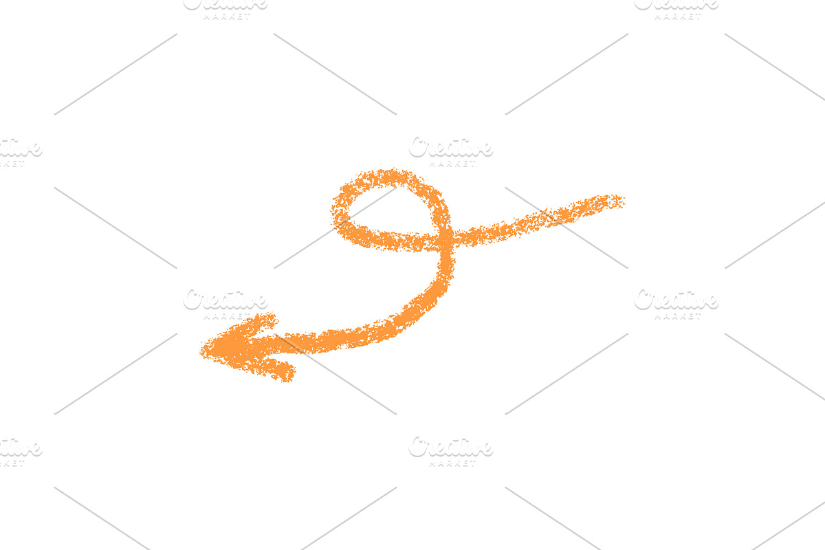 Crayon Doodle Chalk Arrow Sign, an Object Illustration by Elena Pimukova (Photo 10 of 27)