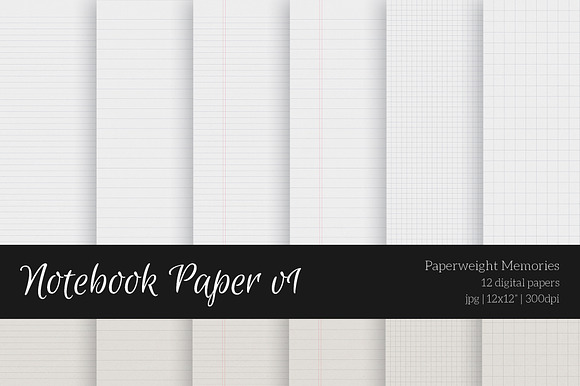 Patterned Paper - Notebook Paper preview 6