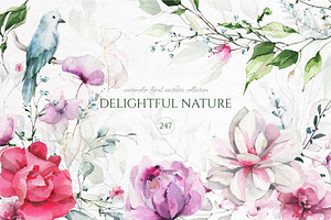 Delightful Nature. Floral watercolor, an Object Illustration by Khrys.art