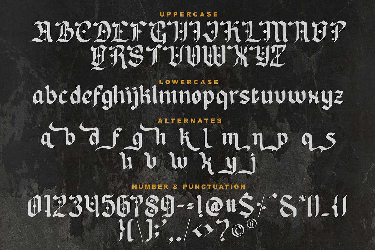 Ironfade - Blackletter Font, a Blackletter Font by themewarrior (Photo 7 of 10)