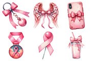 Breast Cancer Clipart, an Illustration by Daily.Designs (Thumbnail 4 of 5)