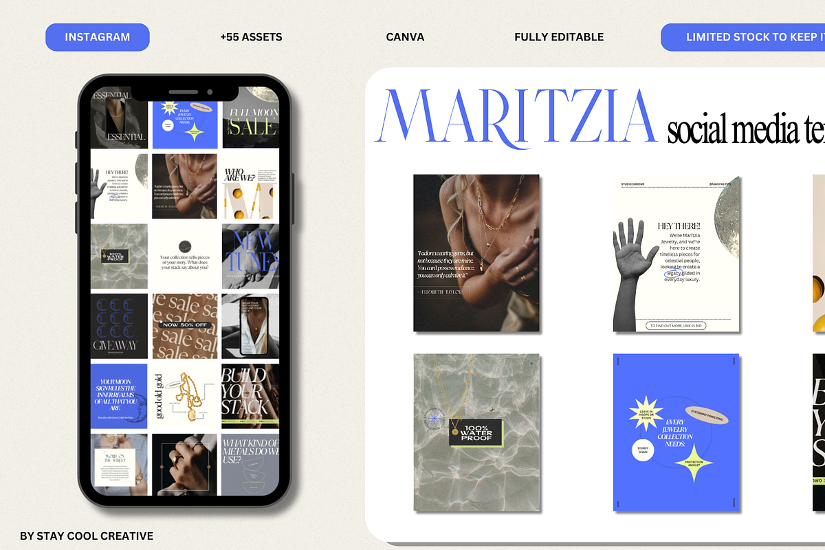 Maritzia, Canva Brand Kit & Template, a Social Media Template by Stay Cool Creative Studio (Photo 3 of 10)