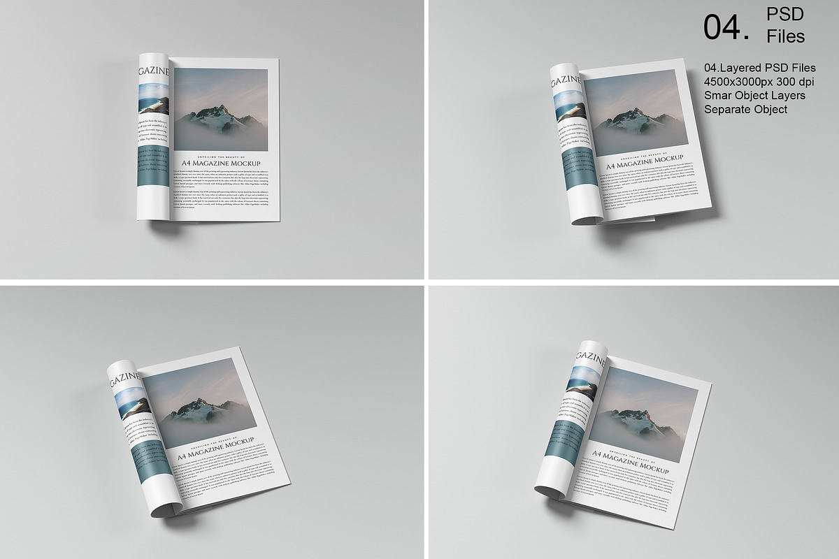 High-Quality Magazine Mockup, a Books & Magazine Mockup by safrizalstudio (Photo 1 of 5)