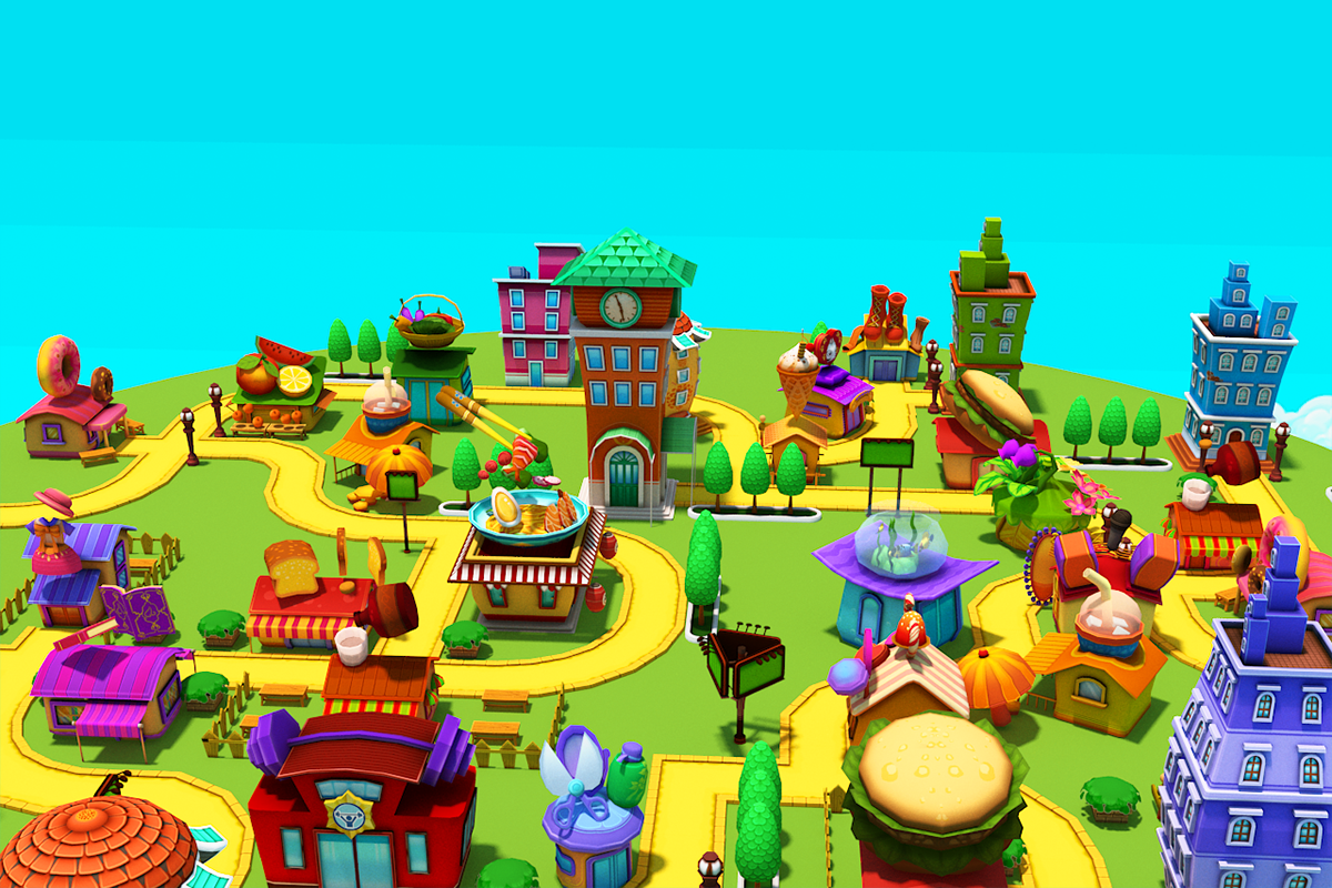 3D Cartoon Shop City, an Environmental 3D Model by Souchenki (Photo 5 of 21)