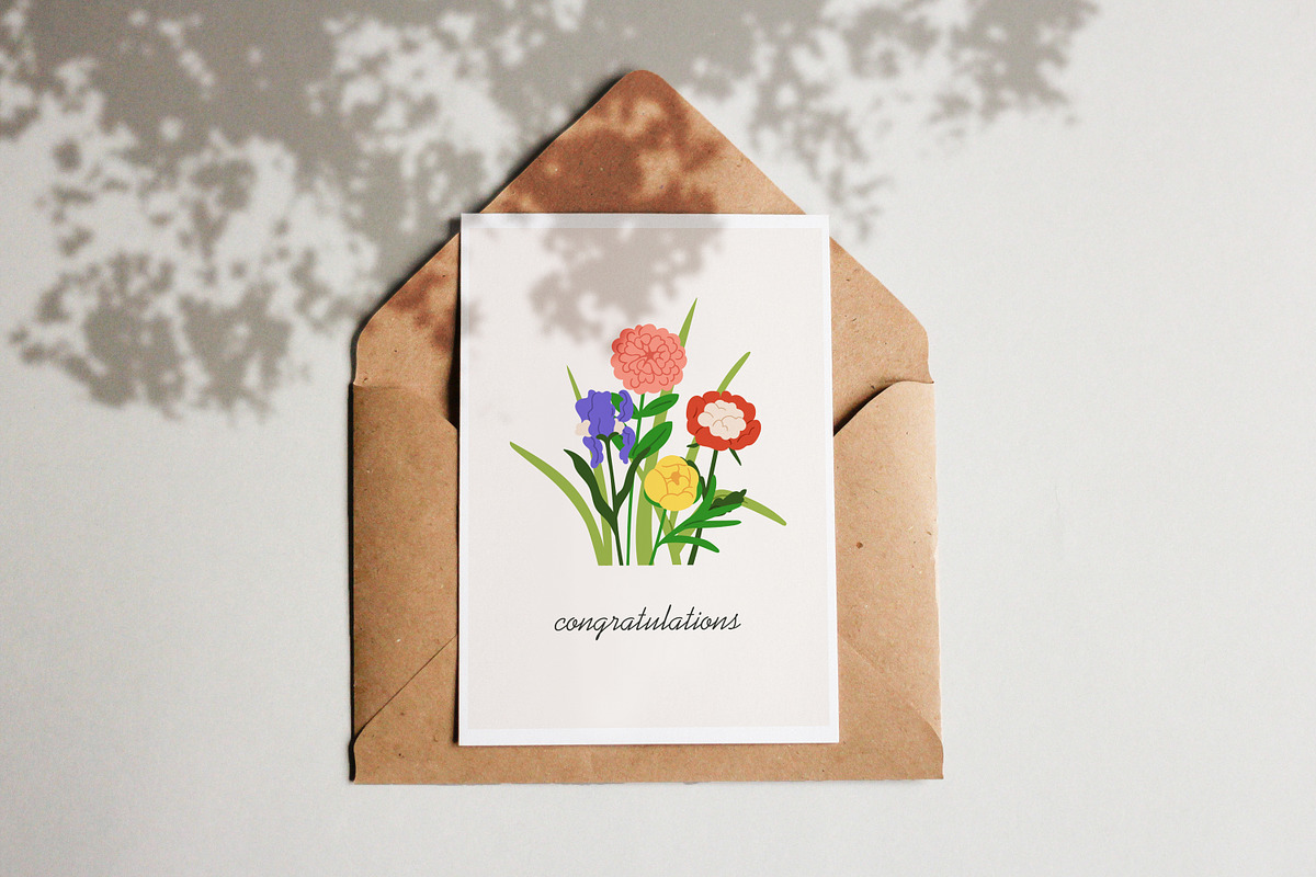 Floral greeting card designs set, a Decorative Illustration by Good Studio (Photo 6 of 6)