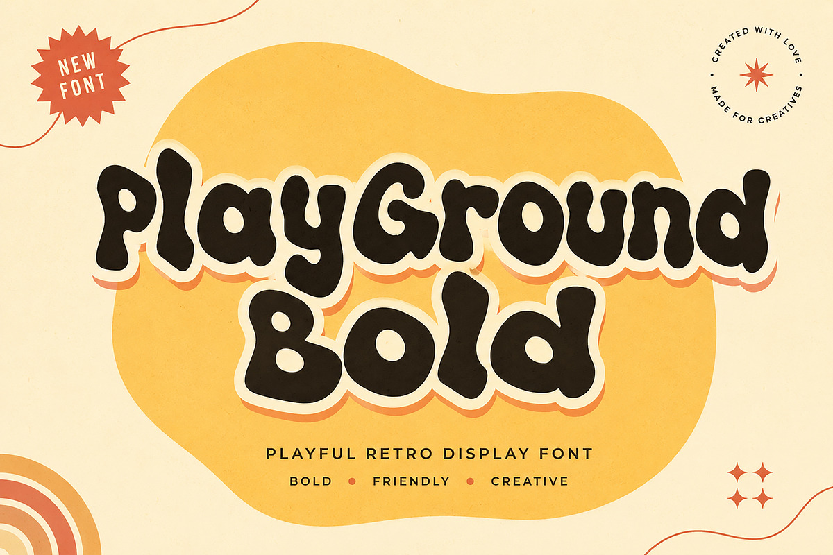 PlayGround Bold – Retro Display Font, a Slab Serif Font by Wow Magic (Photo 1 of 5)
