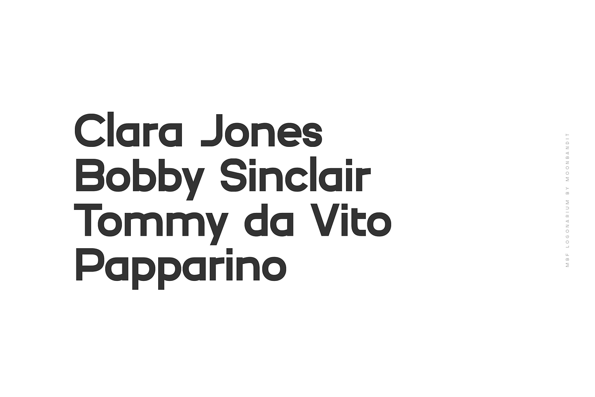 MBF Logonarium-font for logo, a Sans Serif Font by MoonBandit (Photo 2 of 8)