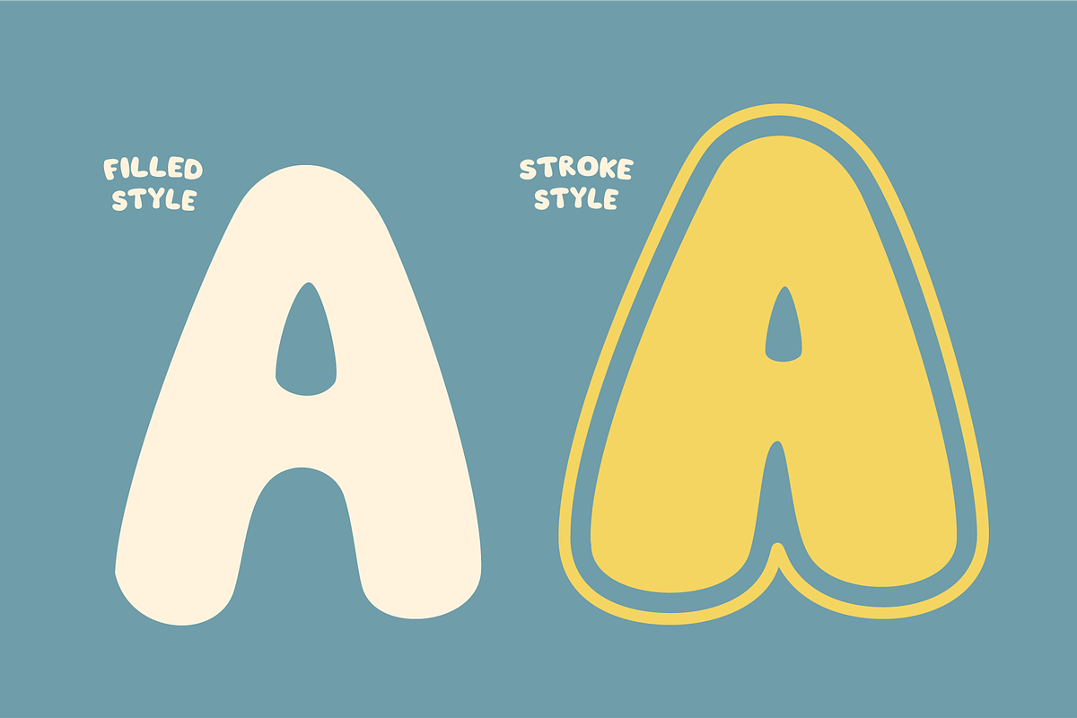 Popyni – Bubbly Summer Display Font, a Sans Serif Font by Huge Dream Studio (Photo 5 of 10)