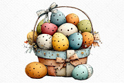 Easter Eggs Basket Clipart Png, an Illustration by Craft Nest (Thumbnail 11 of 11)
