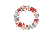 Romantic Rose Wreath Clipart Set, an Object Graphic by Designs_River (Thumbnail 12 of 13)