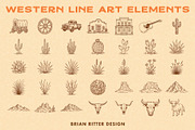 Western Line Art Elements, an Object Graphic by Brian Ritter Design (Thumbnail 7 of 8)