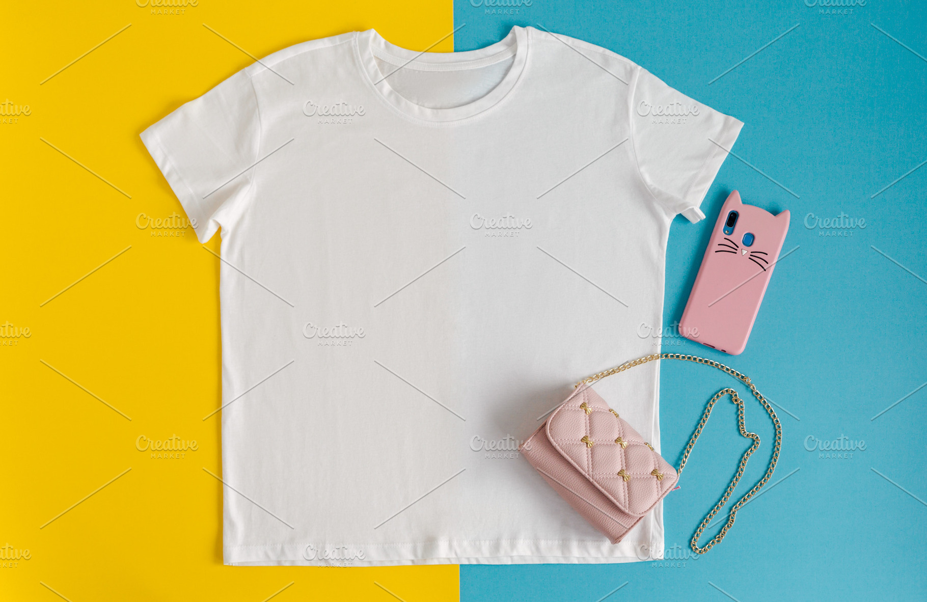 White blank t-shirt mockup, a Beauty & Fashion Photo by Kolomiyets Viktoriya