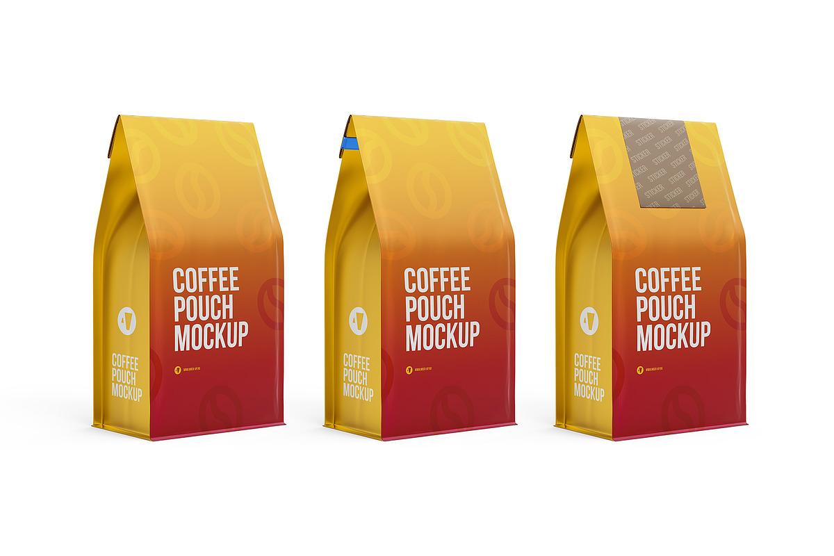 Coffee Pouch Mockup 3/4 view, a Packaging Mockup by easymock (Photo 6 of 6)