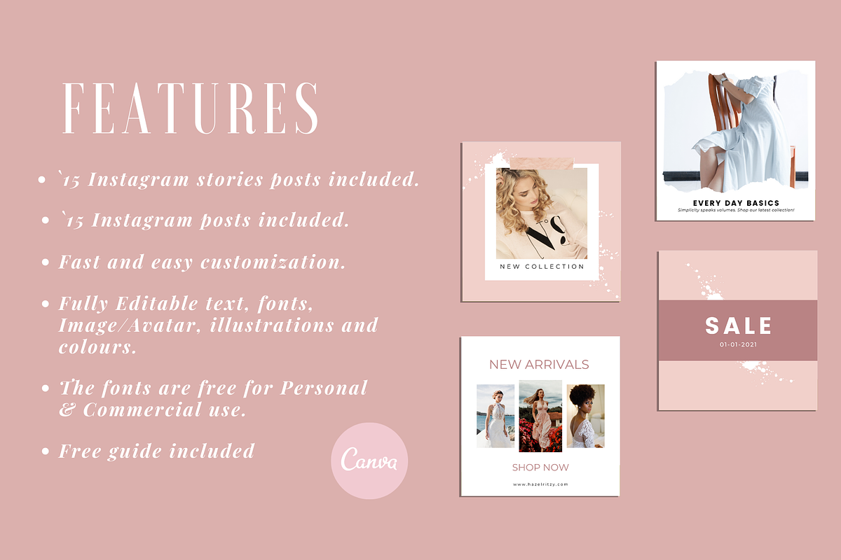Fashion Instagram Templates, a Social Media Template by Joricreatives (Photo 3 of 4)