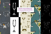 Happy Hour Seamless Patterns, a Pattern Graphic by karenfoleyphoto (Thumbnail 1 of 6)