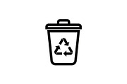 Recycling Bin Minimal Silhouette, a Graphic by Designer_Momina (Thumbnail 6 of 14)