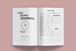 Daily Activity Journal KDP Interior