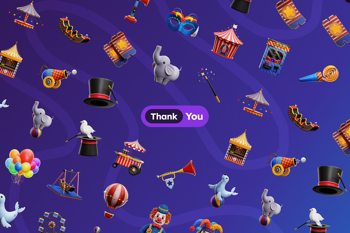 Carnival 3D Icons, an Object 3D Model by Rakata Studio (Photo 6 of 7)