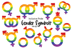 Pride Gender Symbols Clipart