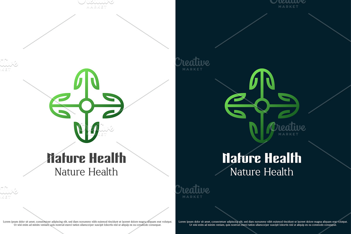 Nature Health Medic Logo Design Icon, a Branding & Logo Template by Morvana Crew