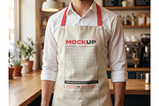 Man and Woman Apron Branding Mockups, a Shirt Mockup by Luuqas Design (Thumbnail 2 of 4)