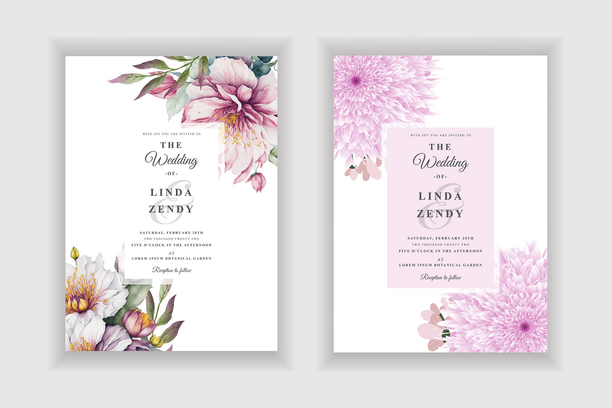 Wedding Card Design Watercolor, an Invitation Template by taieefbakshi (Photo 1 of 3)