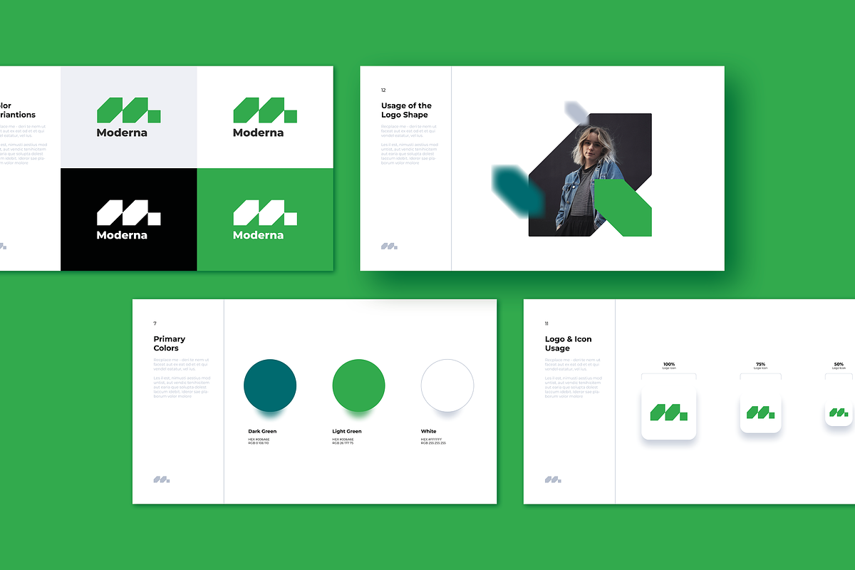 Simplicity | Branding Guidelines, a Presentation Template by Typefool's Shop (Photo 3 of 9)