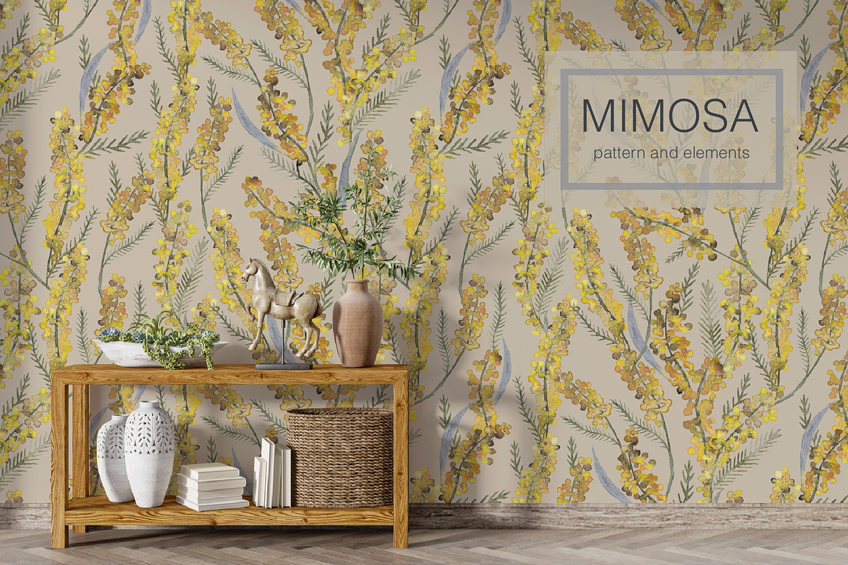 Pattern MIMOSA, a Decorative Illustration by PASHKOVA (Photo 1 of 18)