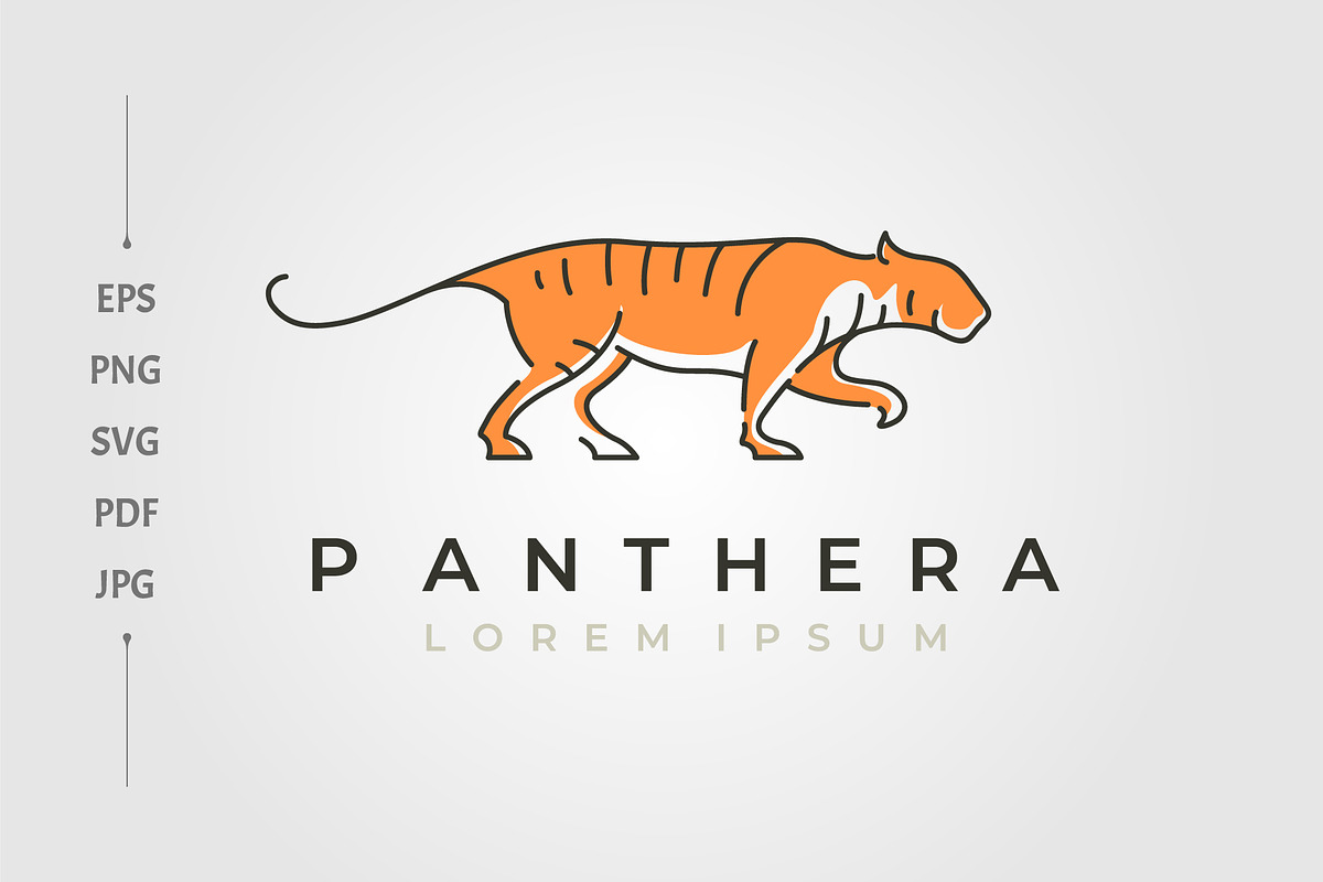 panthera tigris tiger icon logo, a Branding & Logo Template by lawoel