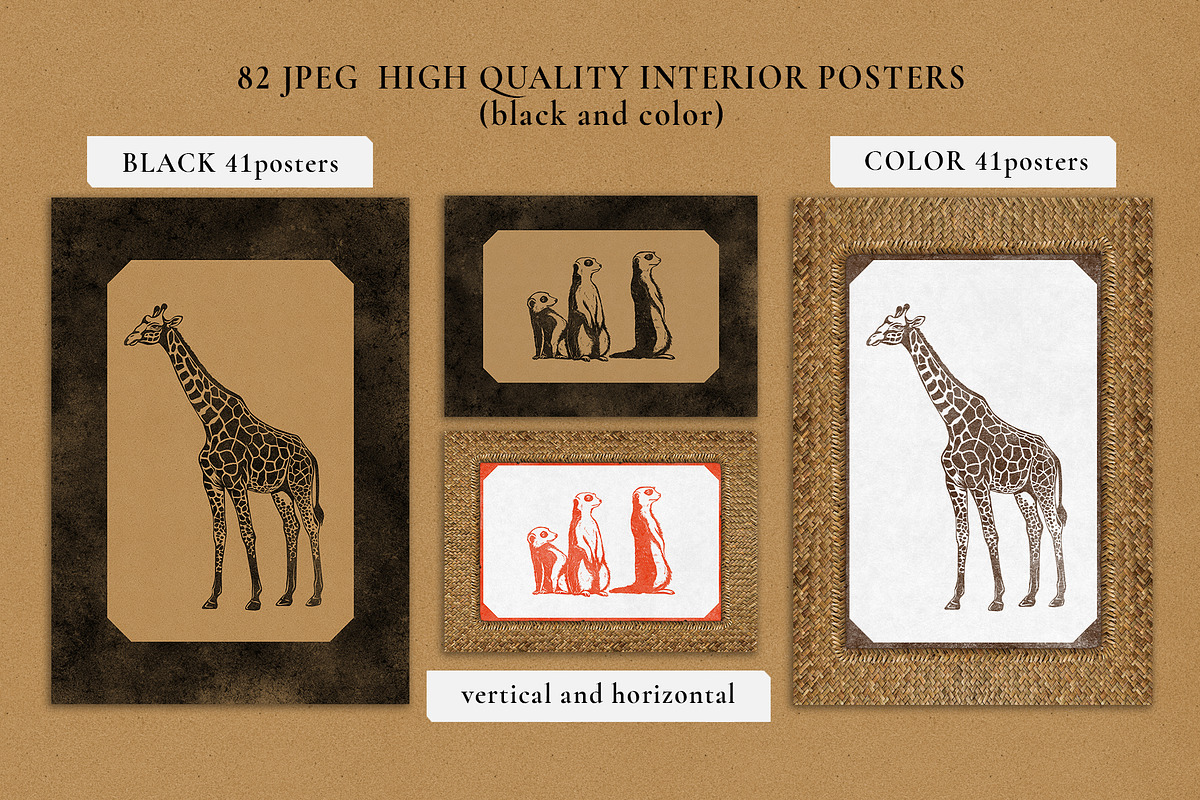 Colonial style Animals posters, an Animal Illustration by Garden in frame (Photo 4 of 11)