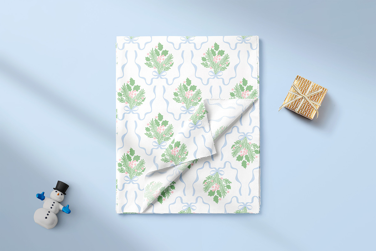Grandmillennial Christmas patterns, a Pattern Graphic by Tani Kuzminka (Photo 15 of 23)
